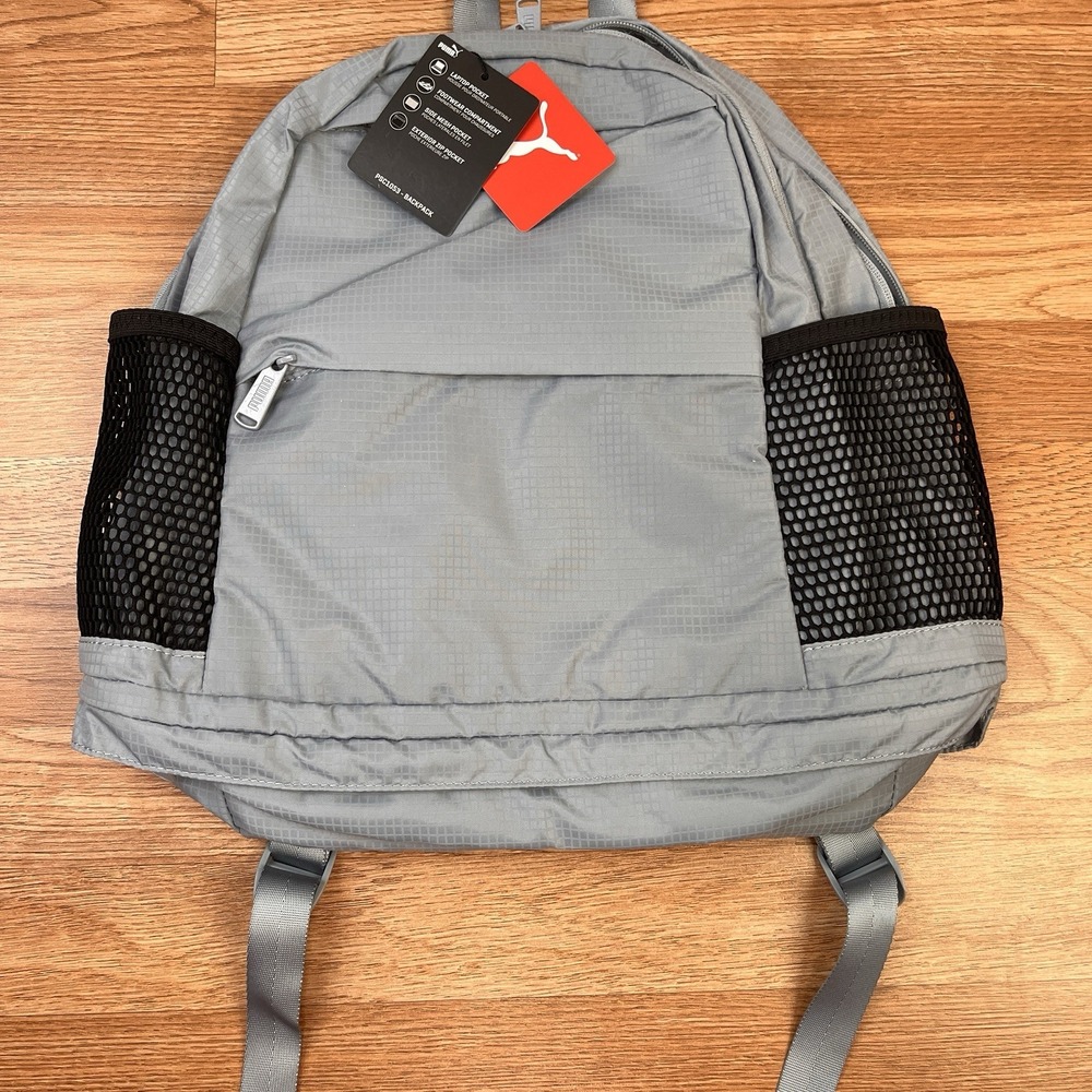Puma Medium Grey Backpack with Shoe Compartment & Laptop Pocket NEW